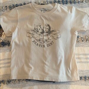 Brandy Melville Cream Cotton Tee